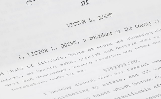 Consult the will to determine the legal heirs if the property was owned as a tenancy in common.