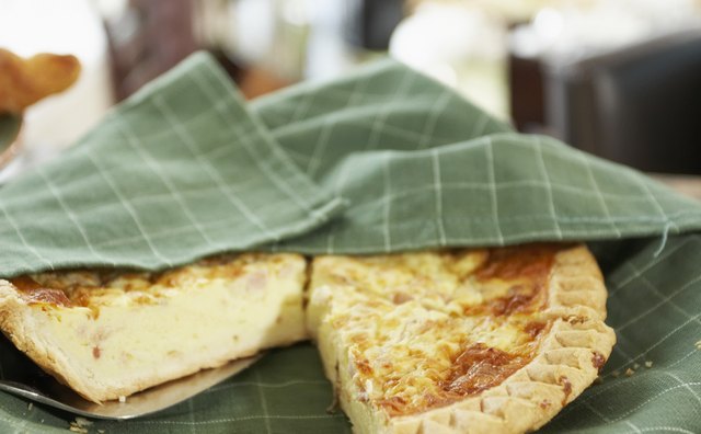 Quiche can be served chilled or warm.