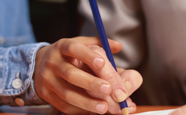 Kindergarten students will work on handwriting often.