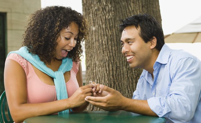 Traditionally a man proposes to a woman.