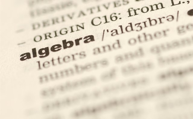 Algebra is derived from an Arabic word meaning