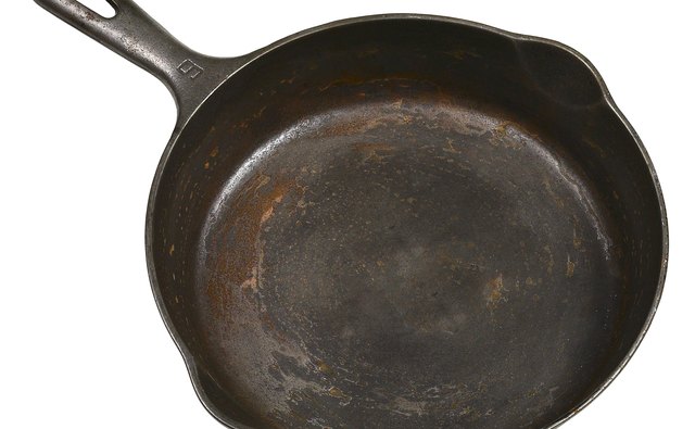 A cast-iron skillet works well to cook collards.