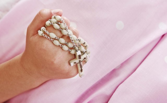 A rosary is a common gift for children celebrating First Communion.