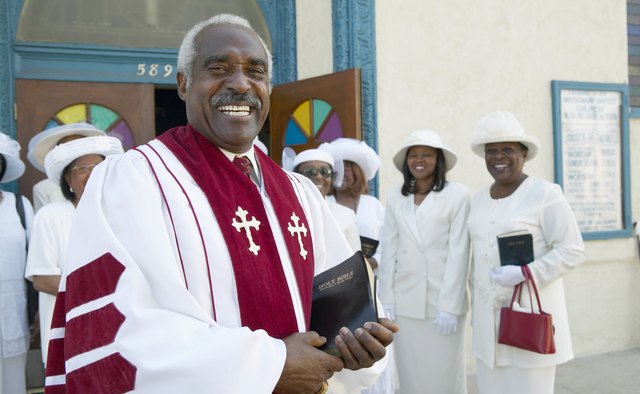 Clergy often lead baptismal services.