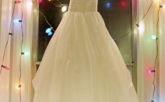 Wedding dresses are often in the style of ball gowns.