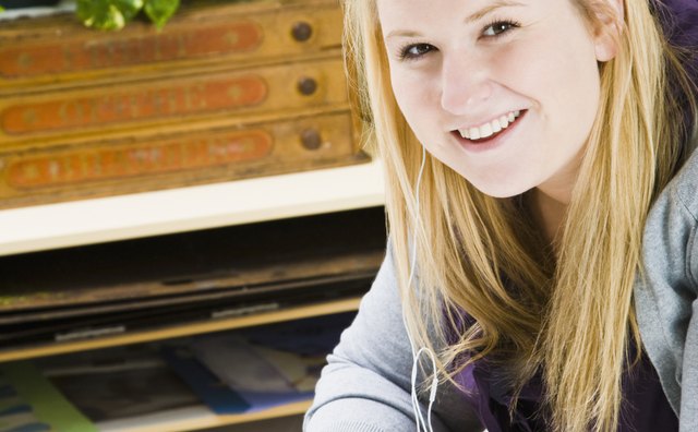 Young woman drawing