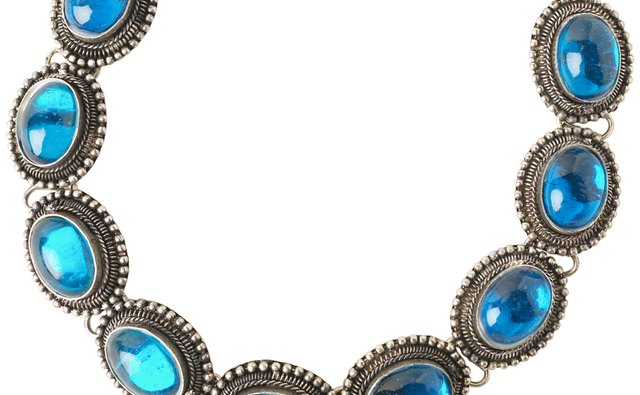 Blue is an excellent compliment to a silver dress.