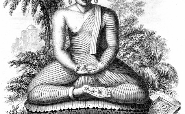 An image of the Buddha seated in meditation from Sri Lanka