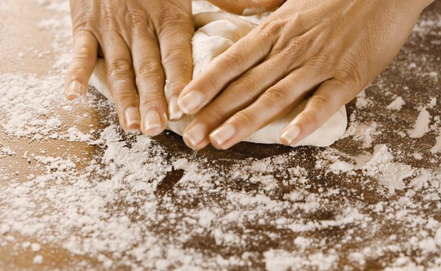 Kneading dough by hand involves a series of folds, turns and pressure.