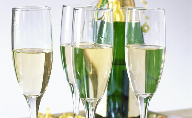 Champage flutes are tall and slender.