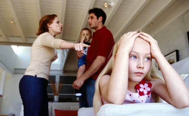 Parental conflict in front of a child can result in emotional distress.