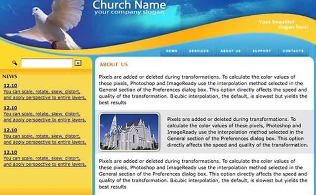 Template for a Spiritual Website
