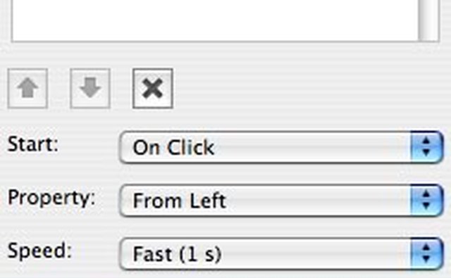 Object animation settings
