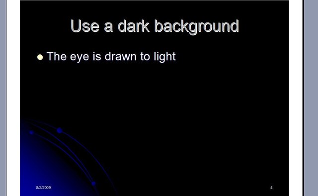Light Text on a Dark Background