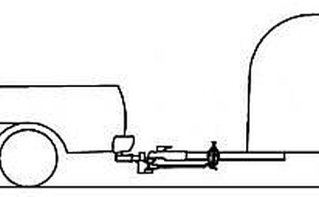 Example of a properly adjusted weight distributing hitch
