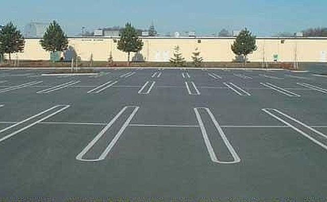 Nice, large, level, parking lot