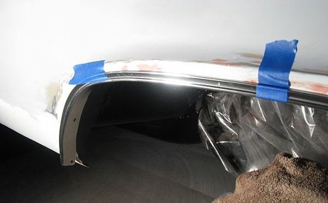 New molding used as a guide.