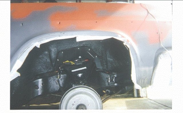 Wheel well after undercoating