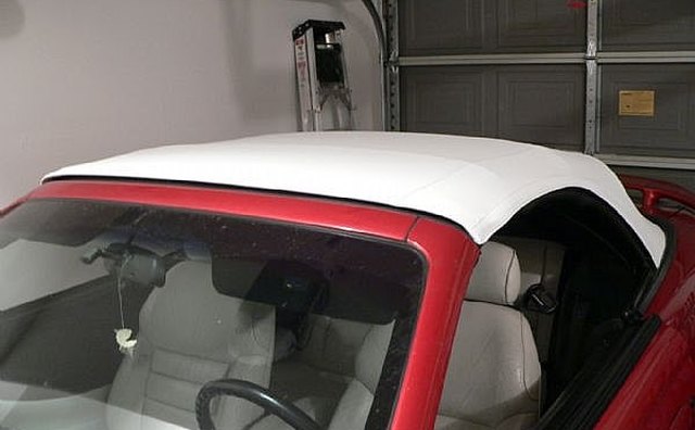 The new top is stretched and closed