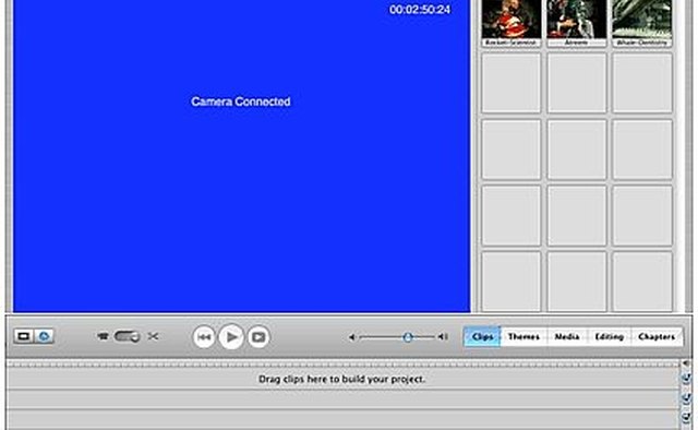 iMovie Blue Interface