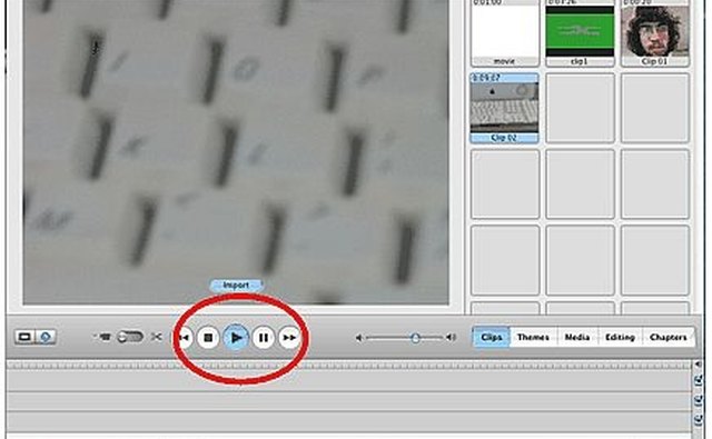 iMovie Function buttons