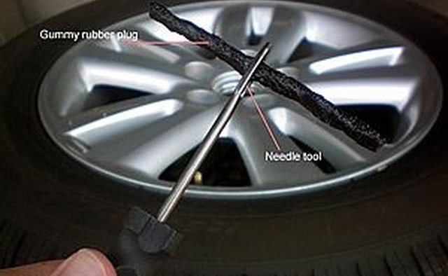 Gummy rubber plug should be centered in needle tool.