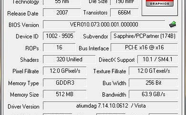 This is the main window of the GPU-Z program. Here you can view many details about your graphics card.