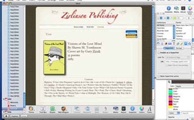 This image shoes a single page of a website with a