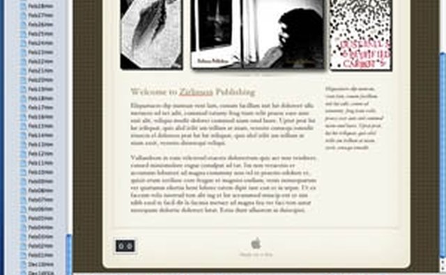 The hit counter, in the lower left, only will work when uploading through Apple's host site.
