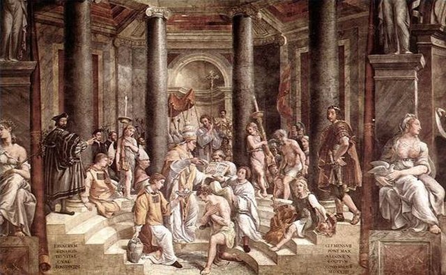 A Student of Raphael, Baptism of Constantine