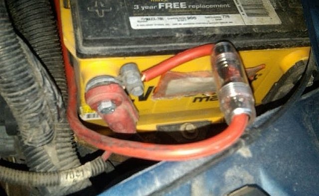 Positive battery terminal