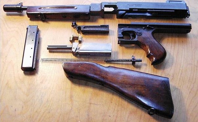 A collectors item like this Thompson submachinegun is subject to NFA law.