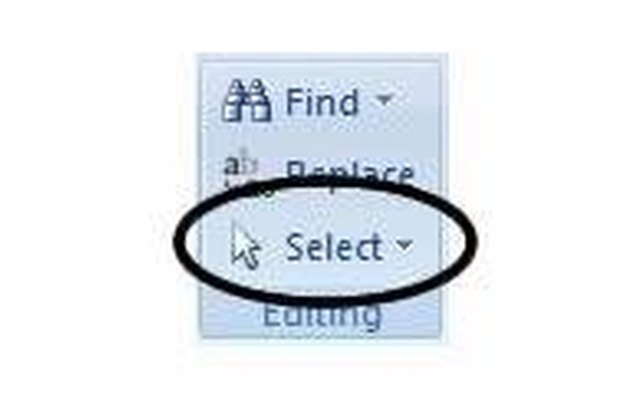 Figure 1 - The Select Panel Under the Home Tab