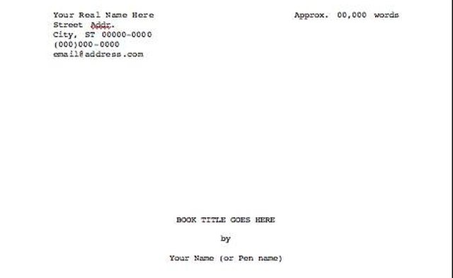 Figure 7 - Example of a Formatted Title Page