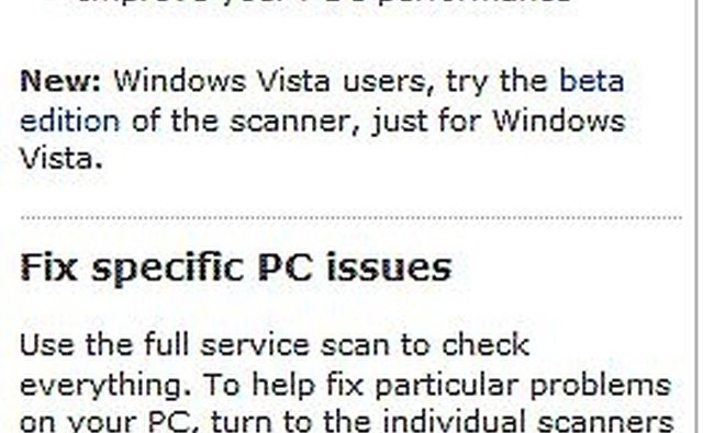 Windows Vista Beta Scan