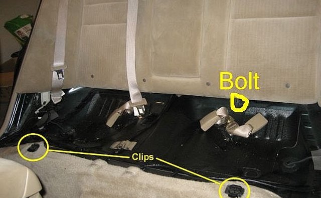 Rear seat removal