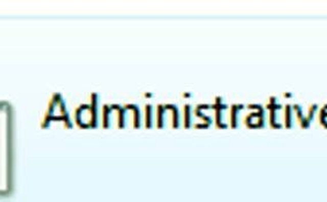 The Administrative Tools Icon
