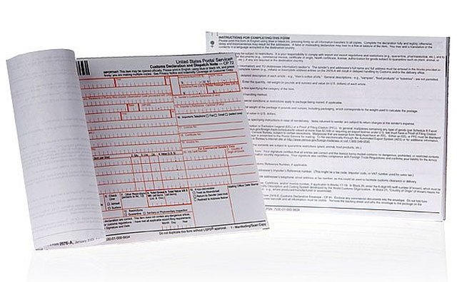 Customs Form PS 2976-A Must Be Filled Out