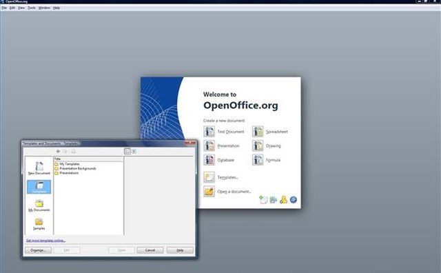 Templates are stored in OpenOffice documents.