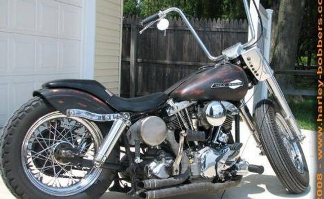 A customized 1969 FLH Shovelhead.