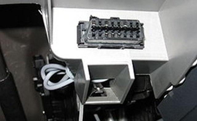 Typical automotive OBD II connector.