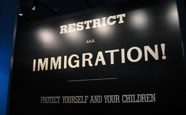 An Old Sign at Ellis Island