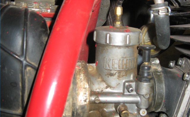 Carburetor on a 1983 Honda CR480
