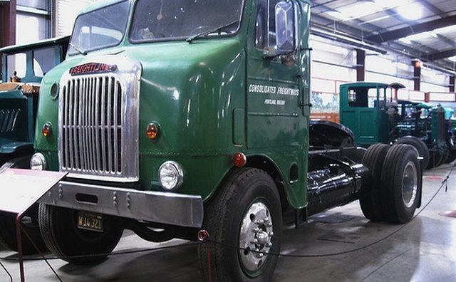 A 1949 cab-over-engine Freightliner