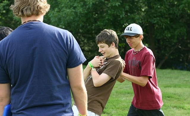 The Trust Lean, a common team trust building exercise.