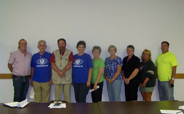 Kiwanis Club officers gather for a meeting in a southern Ohio community.
