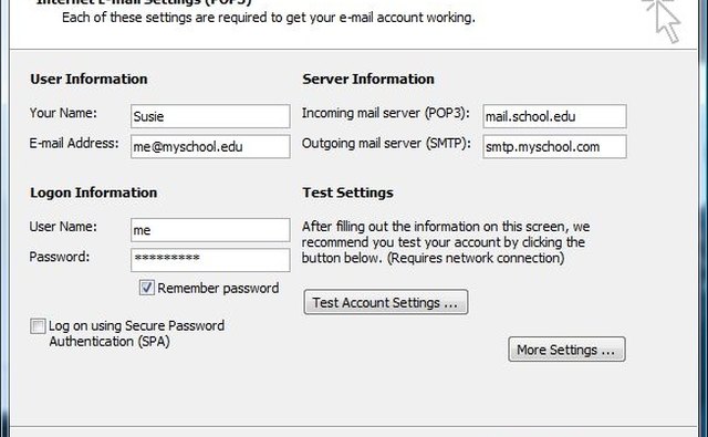 Outlook wizard.