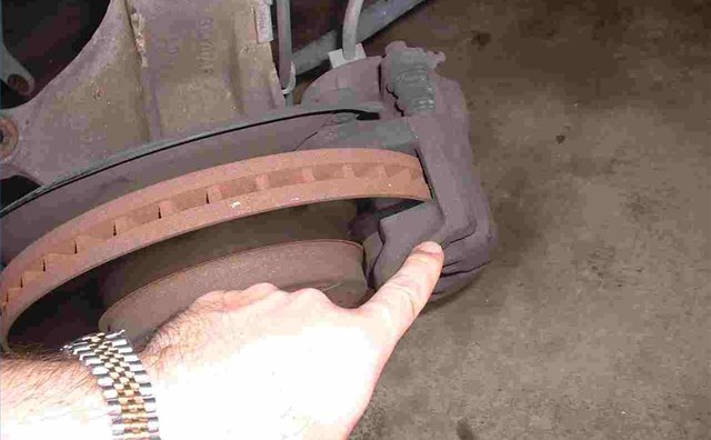 A disc brake caliper.