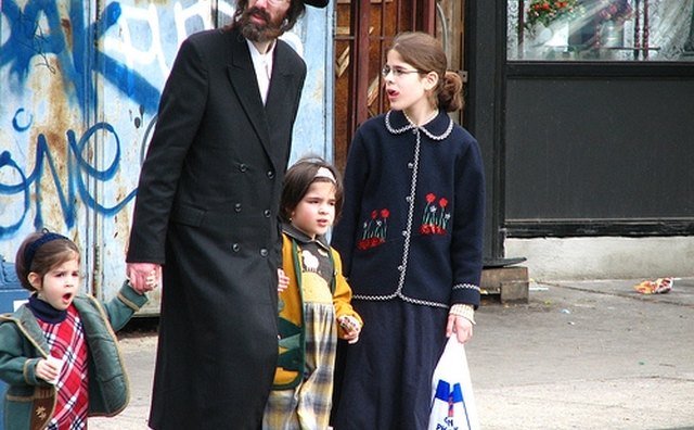 This Orthodox Jewish woman is most likely wearing a wig.
