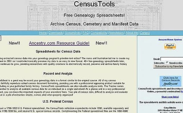 Census Tools Home Page